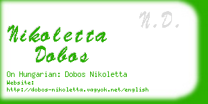 nikoletta dobos business card